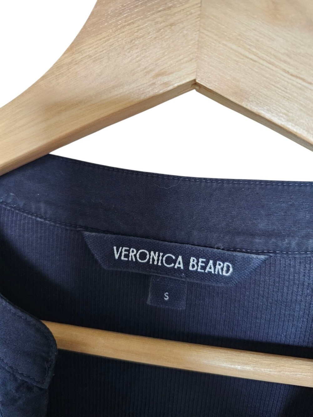 Veronica Beard Navy Blue Coralee Ribbed Crewneck Top Size Small - Picture 3 of 7